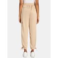 thumbnail image 3 of Time and Tru Women's Satin Jogger Mid Rise Pants, 27" Inseam, Sizes XS-XXXL, 3 of 5