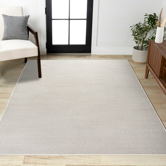 JONATHAN Y SUPERSOFT 8 x 10 Area Rug, Haze - Cream, SEU100D-8
