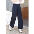 thumbnail image 6 of Summer New High Waist Wide Leg Pants Women's Straight Leg Pants Loose Casual Pants Back Elastic Waist Women's Pants, 6 of 9