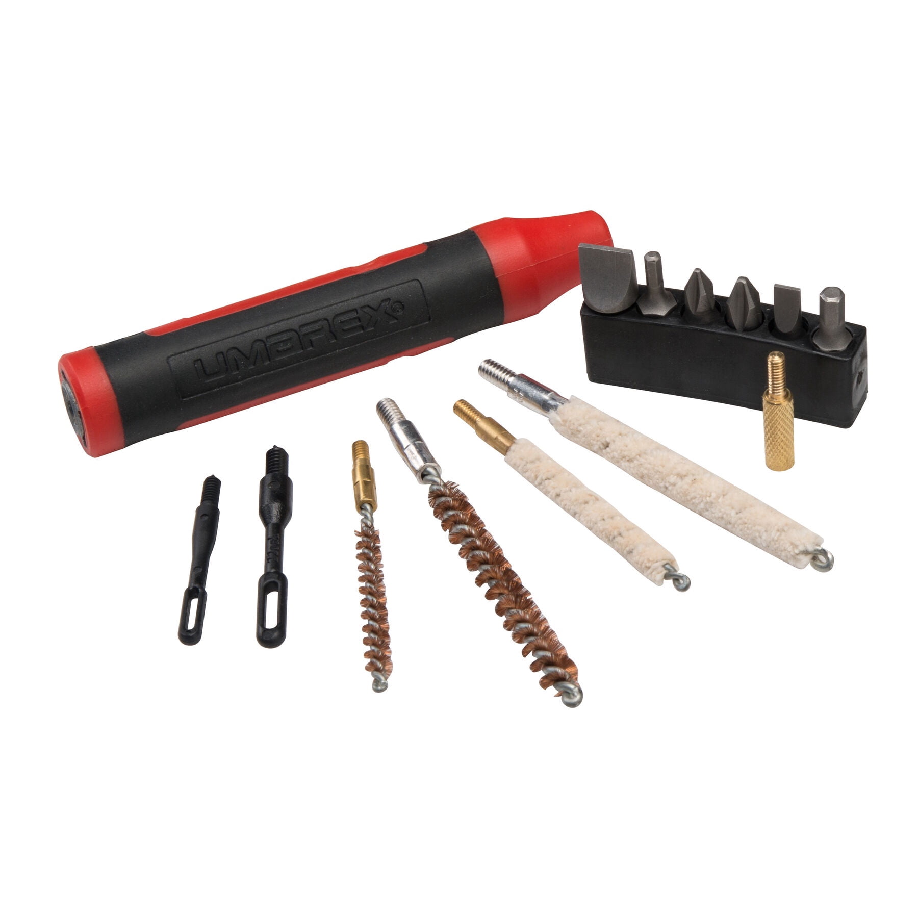 Umarex 40-Piece Air Gun Cleaning Kit for .177 and .22 Caliber, Steel, Nylon, and Cotton Materials with Carry Case