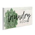 thumbnail image 3 of The Stupell Home Decor Collection Laundry Room Green Succulent Soft Textured Paper Look Wall Plaque Art, 7 x 17, 3 of 5
