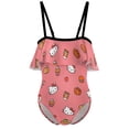 thumbnail image 5 of Hello Kitty Girls One Piece Swimsuits Hawaiian Ruffle Swimwear Beach Bathing Suit Outfits, 5 of 7