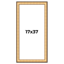 17x37 Frame Gold Plein Aire Solid Wood Picture Frame Width 2 Inches | Interior Frame Depth 0.5