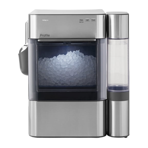 Restored GE Profile Opal 2.0 Chewable Nugget Ice Maker + Side Tank, Stainless Steel Countertop Icemaker, 38lbs Daily Ice Production (Refurbished)