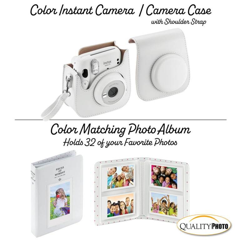 Fujifilm Instax Mini 11 Instant Camera (Ice White) with Case, Decoration  Stickers, Frames, Photo Album and more Accessory kit 