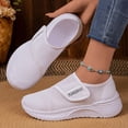 thumbnail image 6 of Duqingm Womens Loafers Comfortable Dressy Women's Sparkly Flats Shoes Shiny Mesh Loafers Shoes Soft Memory Foam Flats White,7, 6 of 7