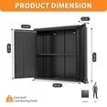thumbnail image 4 of Tool Storage Cabinet Metal Wall-Mounted Tool Storage Cabinet with 2 Locking Door 1 adjustable Shelf 1 Opened Drawer for Garage Warehouse,Office,Assembly Required,Tool Cabinet, 4 of 18