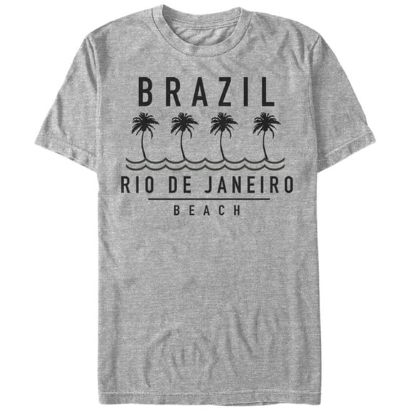 Men's Lost Gods Brazil Rio de Janeiro Beach  Graphic Tee Athletic Heather X Large