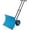 Light Blue, variant on Rugerasy 29in Snow Shovel,Snow Shovel Pusher with Double Rod,2-Wheel Angled Blade Metal Snow Removal,5 Level Adjustable Height Handle,Snow Plow for Sidewalk,Orange