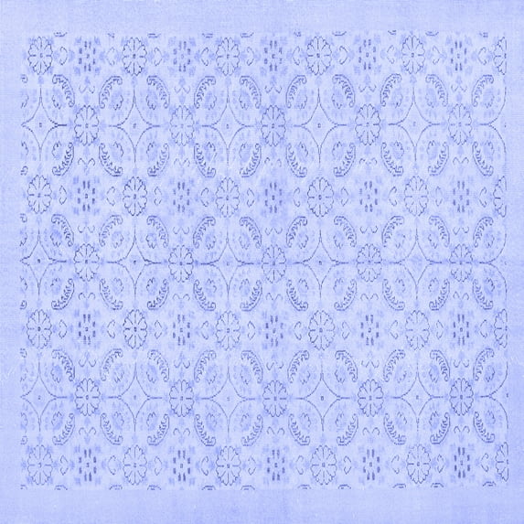 Ahgly Company Indoor Square Persian Blue Traditional Area Rugs, 8' Square