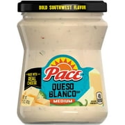 Pace Queso, Queso Blanco Cheese Dip, Great for Nachos, 15 oz Jar