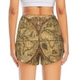 thumbnail image 4 of Goofa World Map1 Printed Women 2 in 1 Running Shorts,Quick Dry Athletic Workout Shorts,High Waisted Athletic Shorts with Liner Pockets-Medium, 4 of 9