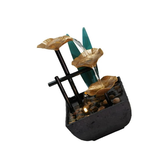 Thinsony Relaxation Tabletop Water Fountain Indoor Garden Desktop Waterfall Decor
