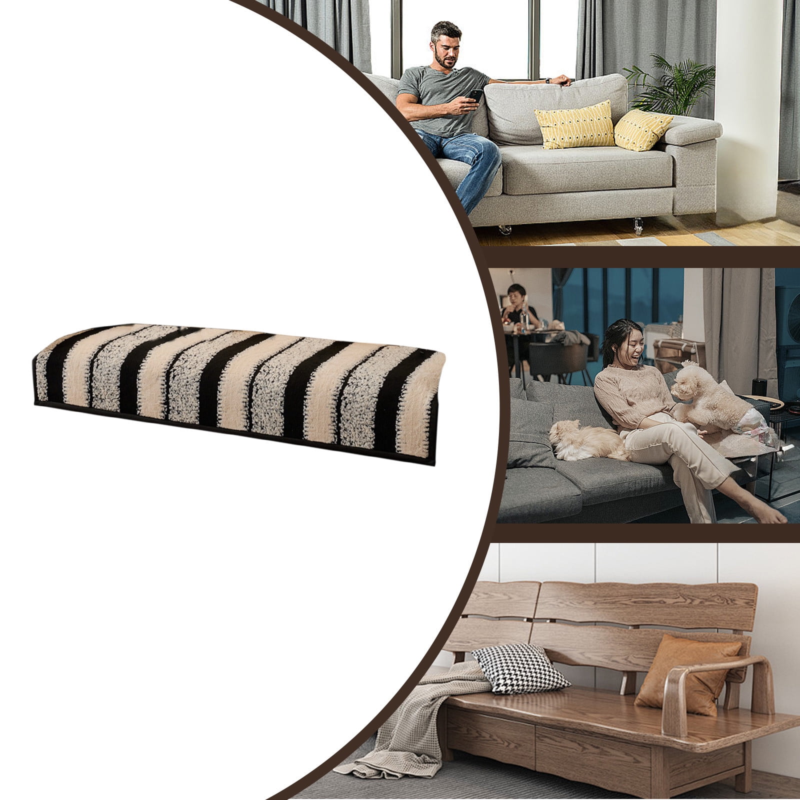 Sofa Cushion Warm Winter Sofa Cushion Thick Soft,Non Slip Comfort Sofa Cushion Cozy Support,All Season Living Room Sofa Cushion Durable,Anti Fray Reinforced Sofa Cushion Furniture Pad