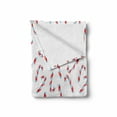 thumbnail image 2 of Candy Cane Soft Flannel Fleece Blanket, Aquarelle Style Sweets Traditional Christmas Festivity Winter Celebrations, Cozy Plush for Indoor and Outdoor Use, 60" x 80", White Aqua Red, by Ambesonne, 2 of 6