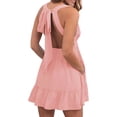 thumbnail image 4 of Mini vestido de verano para mujer de Lucakuins, vestido corto sin mangas con escote en V profundo informal a la moda para vacaciones en la playa Lucakuins  moda, 4 of 6