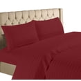 thumbnail image 2 of Home Collection 1200 Thread Count 100% Cotton Egyptian Quality Deep Pocket Stripe Sheet Set (Full, Burgundy), 2 of 3