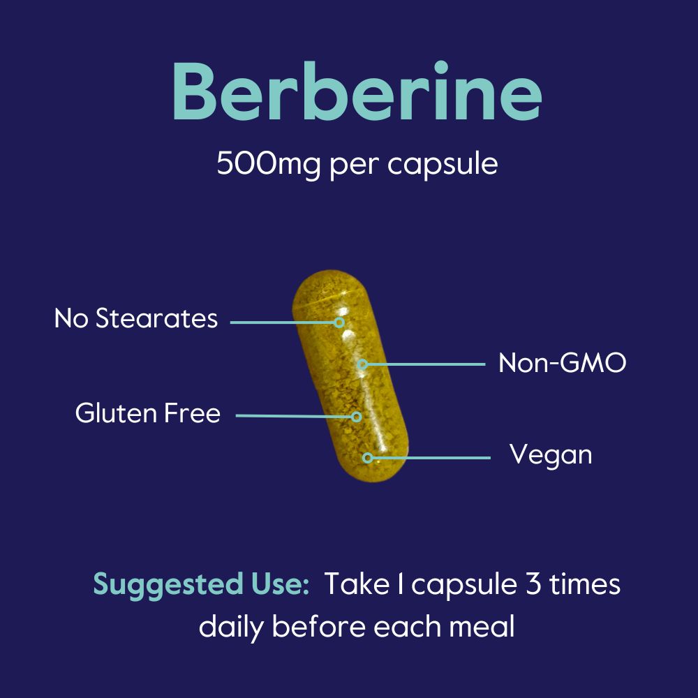 BESTVITE Berberine 500mg (240 Vegetarian Capsules) (120 x 2) - No Fillers - No Stearates - Vegan - Gluten Free - Non GMO