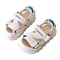 thumbnail image 7 of Caqnni Boys Double Adjustable Strap Lightweight Sandals (See More Colors and Sizes) Casual Sandals Beach Shoes Boys Summer Sandals (White,6), 7 of 7