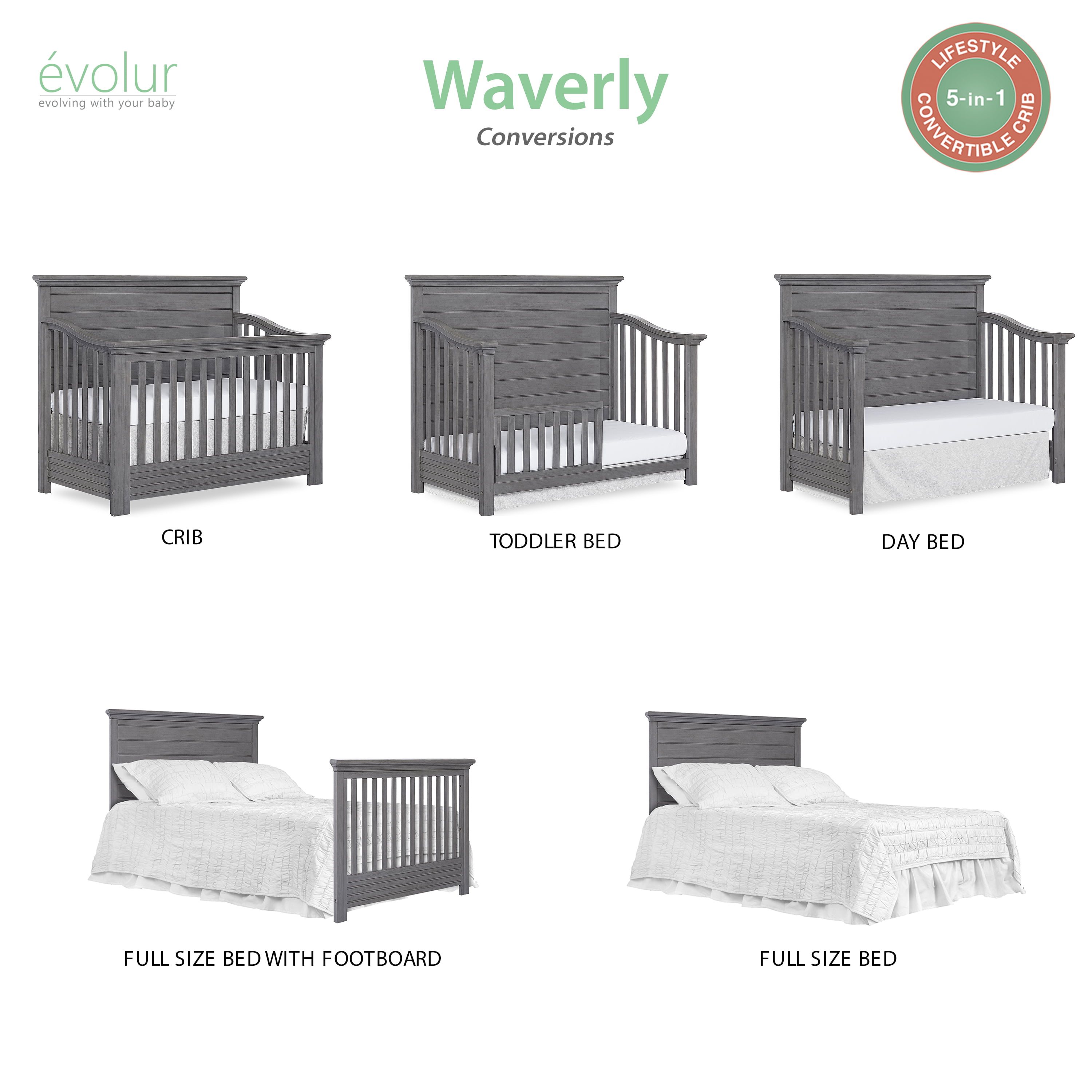 evolur waverly crib