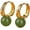 Green, variant on 14K Gold White Jade and Green Jade Round Bead Earrings For Women, Unique Gift for Friends On Christmas