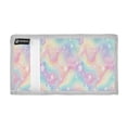 thumbnail image 2 of Cloth Wallet with Lanyard & Multiple Compartments Fashion Purse Zipper Clutch Bag for Cash Cards Coins Cute Pastel Rainbow Background, 2 of 7