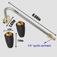 thumbnail image 3 of Double Head Rotating Nozzle 1/4 Inch Quick Insert Connection High Pressure Compatibility Powerful Cleaning Efficiency for Gutter Debris Leaf Removal Pressure Washer Accessory, 3 of 8