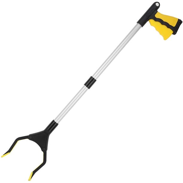 Pinza plegable, pinza de aluminio de 1 pieza con puntas magnéticas Pinza de basura giratoria Pinza de goma antideslizante, brazo largo para personas mayores Recogida de basura Pinza de jardín Namotu MZQ-1027-3