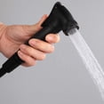 thumbnail image 3 of Bidet Sprayer with Cold and Hot Water Brass Black Portable Cloth Diaper Washer Shower Sprayer Set Wall Mounted Bathroom Shower Bidet Tap for Personal Hygiene, Floor Cleaning, 3 of 8