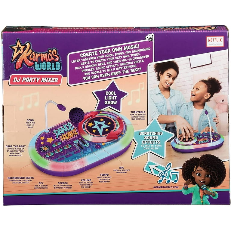 eKids Karmas World DJ Party Mixer, Music Turntable Toy with