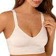 thumbnail image 2 of Ellen Tracy Super Soft Wirefree Smooth Microfiber Comfort Bra (White/Pink, S), 2 of 5