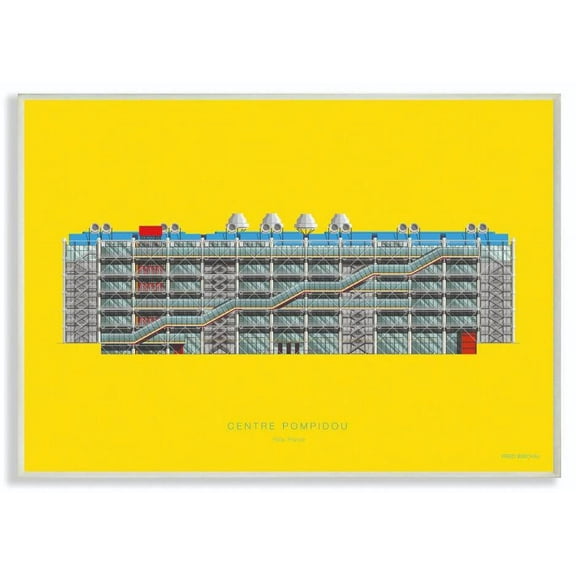 Stupell Industries Centre Pompidou Famous People Characters Fashion Design Wall Plaque by Fred Birchal