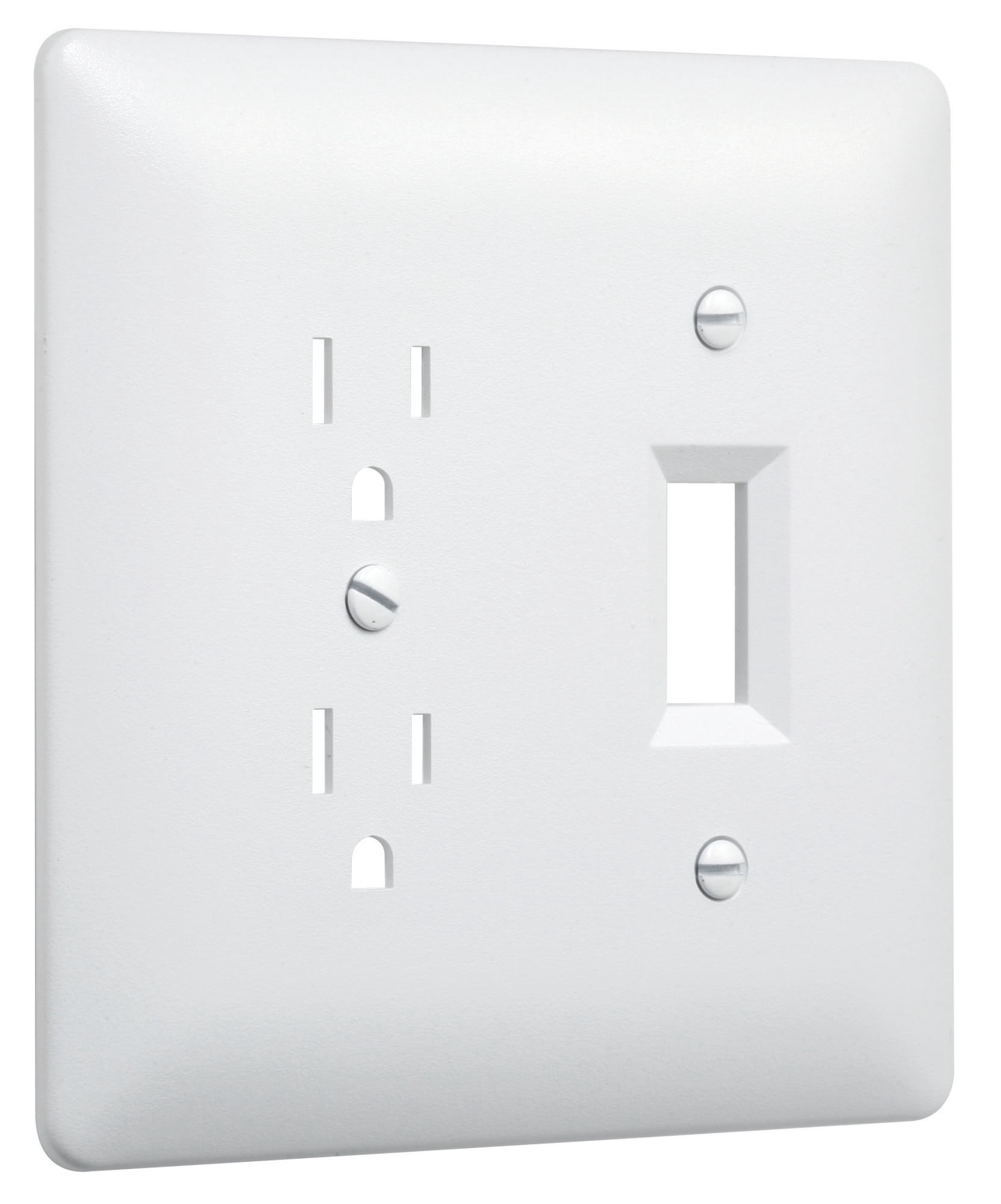 Taymac 5070W Paintable Switch Cover-Up Wall Plate – White, 1-Gang, Hides Old Toggle Switches, Indoor/Outdoor Use