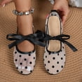 thumbnail image 6 of Purcolt Womens Polka Dot Mesh Flats Comfort Breathable Closed Round Toe Ballet Shoes with Strap Lightweight Slip On Soft Sole Walking Shoes for Work Office, 6 of 9
