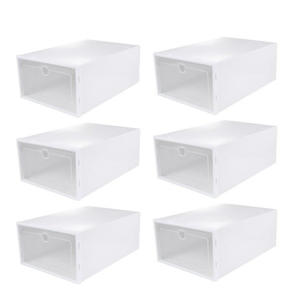 Caja de almacenamiento de zapatos de 6 piezas: organizador de caja de almacenamiento de zapatos tipo cajón para guardar tacones altos, zapatillas, botas y más.