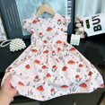 thumbnail image 2 of XXWXYD Toddler Girls Baby Tutu Tulle Dress Ruffl𝖾d Sleeve Embroidered 𝖥loral Princess Par𝗍y Dresses Summer Clothes 2-7 Years Kids Cute Formal Occasion Festive Dress, 2 of 5