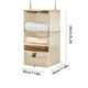 thumbnail image 3 of Cubos de embalaje colgantes y armario portátil | Organizador de ropa de viaje de 3 compartimentos para equipaje y maletas | Material perforado transpirable | Gris o caqui, 3 of 6