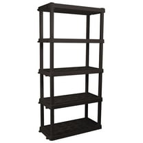 HYPER TOUGH Heavy Duty 5-tier Interlocking Shelf (Black)