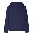 thumbnail image 5 of Chandails à Capuchon pour Femmes à la Mode Imprimé Col Rond Manches Longues Chandail en Molleton Ample avec Poche et Cordon de Serrage, 5 of 5