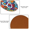 thumbnail image 5 of Peace 6PCS Round Microfiber Leather Coasters – Set of 6 Drink Coasters, 11x11 cm/4.3x4.3 in, Absorbent Coaster for Home and Kitchen, 5 of 6