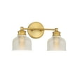 thumbnail image 3 of Trade Winds Addison 2-Light Bathroom Vanity Light in Natural Brass, 3 of 5