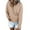 Khaki, variant on QUINDOS Women's Hoodies and Sweatshirts Button Womens Sweatshirts Plus Size Casual Long Sleeve Plain Crew Neck Pullover Tops