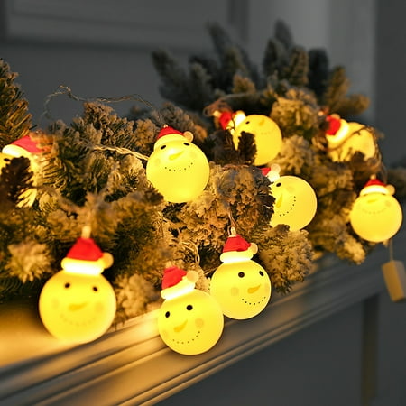 

Christmas LED Light String Pendant Santa Snowman Light Decorated Christmas Tree Pendant