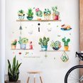 thumbnail image 2 of Advancent Pegatinas de pared de cactus en maceta, decoración de dormitorio, pintura de puerta extraíble, papel tapiz, telón de fondo de TV, Decoración del hogar, 2 of 6