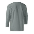 thumbnail image 4 of Christmas Deals! Borniu Mens Shirts,Long Sleeve Shirts for Men,Casual Solid Color Long Sleeve V-Neck Shirts Pullover Blouse Tops Clearance, 4 of 4