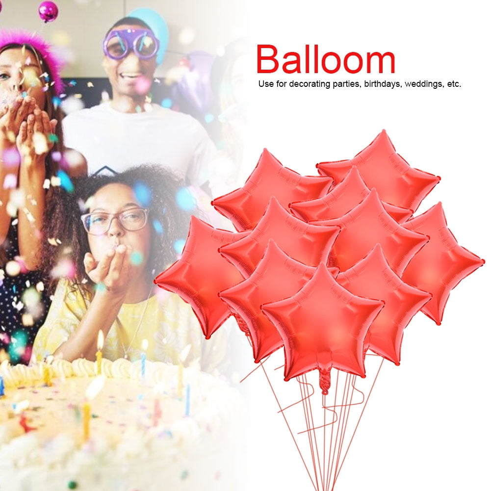 NEW 7/10pcs 10" Five-pointed Star Foil Helium Balloons Wedding Party Birthday CB 
