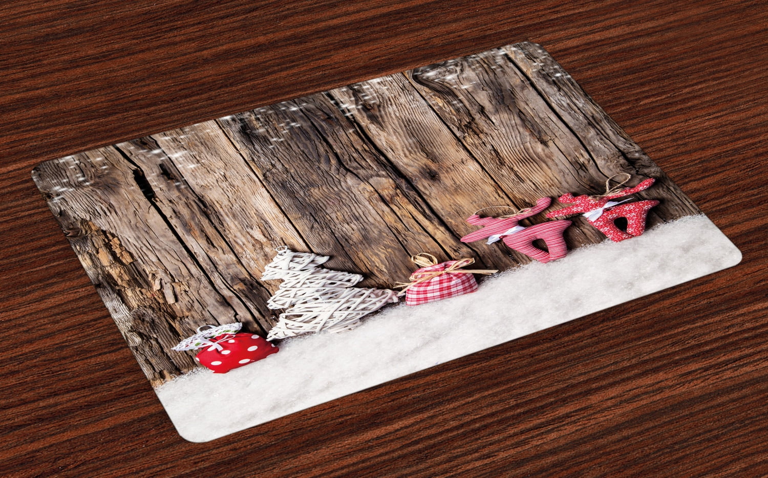 Winter Placemats Set of 4 Traditional Cute Cloth Christmas Inspired