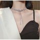 thumbnail image 4 of Collar de diamantes de estilo coreano con cadena de clavícula de mariposa de alta calidad con personalidad y accesorios de estilo frío, 4 of 6