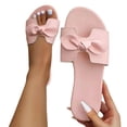 thumbnail image 3 of Ediodpoh Women Slippers Fashionable New Pattern Simple Solid Color Open Toe Flat Bottom Comfortable Summer Beach Sandals Women's Slippers Pink 7, 3 of 8