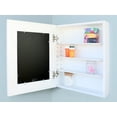 thumbnail image 2 of Contemporary White Wall-Mount Picture Perfect Medicine Cabinet by Fox Hollow Furnishings - 19 7/8" H x 16 7/8" W x 5 1/8" D, 2 of 5